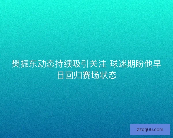 樊振东动态持续吸引关注 球迷期盼他早日回归赛场状态
